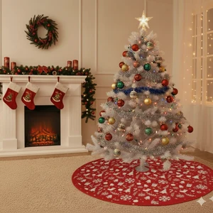 Mavi Masal Yılbaşı Çam Ağaç Örtüsü | Yılbaşı Ağacı Eteği | Yıkanabilir