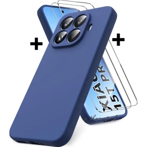 M.TK Moveteck Xiaomi Mi 15T Pro Kılıf Kamera Korumalı Yumuşak Renkli Mat Kadife Silikon + 9h Ekran Koruyucu Cam 2in1 Set