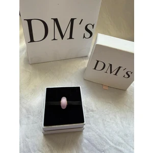 DMs Silver Mat Pembe Murano Gümüş Charm'ı