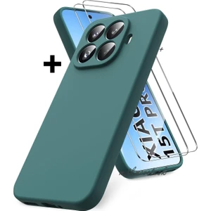 M.TK Moveteck Xiaomi Mi 15T Pro Kılıf Kamera Korumalı Yumuşak Renkli Mat Kadife Silikon + 9h Ekran Koruyucu Cam 2in1 Set