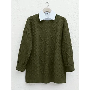 Mac Moda Petek Desen Kışlık Salaş Triko Kazak