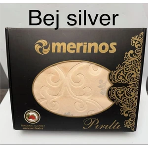 Pırıltı Embos Çift Kişilik Battaniye -Silver Bej