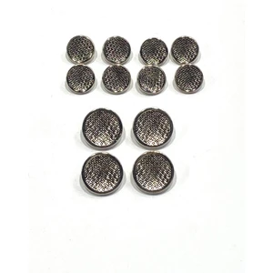 Blazer Ceket Düğmesi Takımı /4+8 Set / Siyah Mineli /