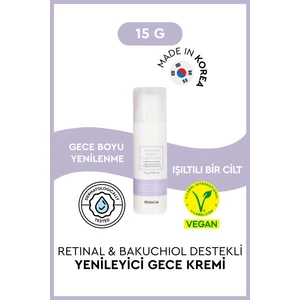 Retinal ve Bakuchiol Destekli Yenileyici Gece Kremi 15g