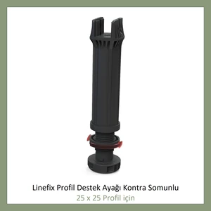 Linefix Profil Destek Ayağı Kontra Somunlu (25x25 profil için) M6