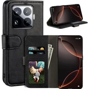 M.TK Moveteck Xiaomi Mi 15T Pro Kılıf 360 Tam Kaplar Deri Dokulu Kapaklı Cüzdan Standlı Kartvizitli Kopçalı Kapak Kartlıklı