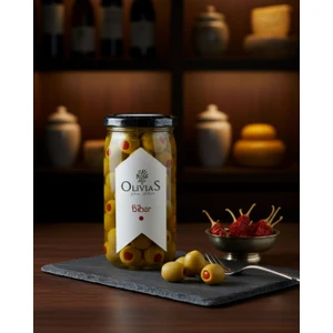 Biber Dolgulu Yeşil Zeytin 370 cc (200-220 Gr)