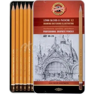 Koh-i Noor Profesyonel 1502/II 8B-2H Dereceli Metal Kutu Kalem Seti