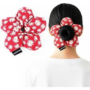 El Yapımı Elyaf Dolgulu Papatya Pofuduk Scrunchie Toka