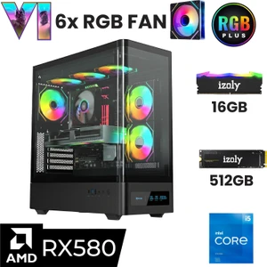 Mardy i5-12400F 16GB 512GB M.2 NVME SSD  RX 580 8GB 256 Bit Oyuncu Masaüstü Bilgisayarı