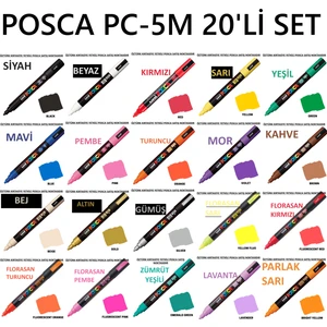Uni Posca Pc-5m Boyama Markörü 20'li Set