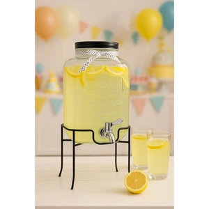 Cam Sebil, Damacana, Şerbetlik 4 Lt. (Siyah Renk)