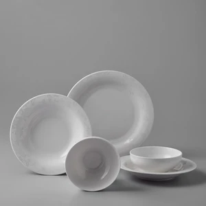 Lily 24 Parça 6 Kişilik Bone Yemek Takımı