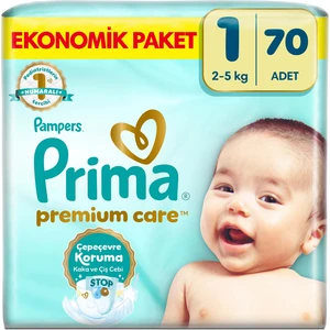 Bebek Bezi Premium Care 1 Numara 70 Adet Yenidoğan Ekonomik Paket