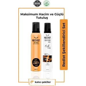 Milk  + Full Force Saç Köpüğü Seti | Nem, Parlaklık ve Güçlü Şekillendirme