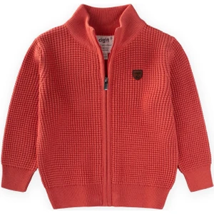 Selanik Fermuarlı Triko Hırka 2-11 Yaş Somon