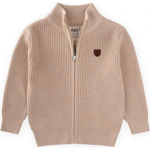 Selanik Fermuarlı Triko Hırka 2-11 Yaş Bej