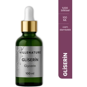 %100 Bitkisel Gliserin Yağı 100 ml Cam Damlalıklı Şişe