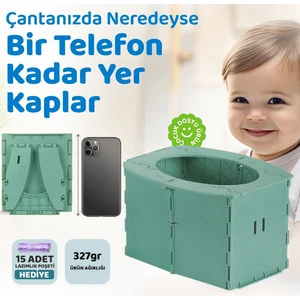 Lazımlık, Portatif Seyahat Tipi Katlanabilir Taşınabilir Çocuk Tuvaleti, Yeşil