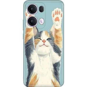 Oppo Reno 13 Pro Kılıf Desenli Baskılı Tpu Rubber Kapak Eller Yukarı