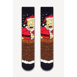 Neşeli Çoraplar Noel Simpsons Renkli Havlu Çorap