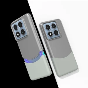 14T Pro Kılıf Mıknatıslı Vlmt Duble Kapak - Gri