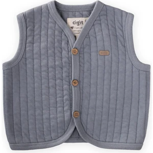 Kapitone Yelek 0-4 Yaş Mint Yeşili