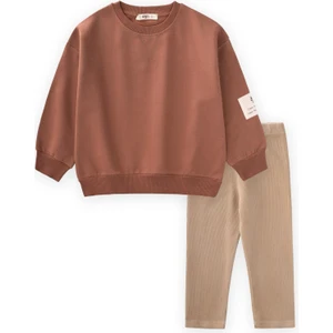 Sweatshirt Takım 2-10 Yaş A Kahve