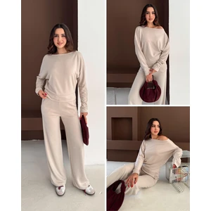 Kadın Kayık Yaka Modal Kumaş Salaş Ikili Takım