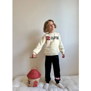 Miniko Kids Erkek Çocuk Örümcek Adam Baskılı 3 Iplik Şardonlu Eşofman Takımı