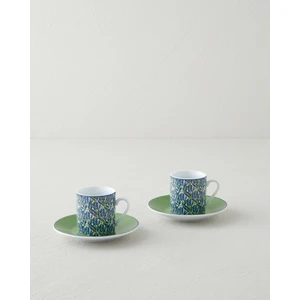 English Home Mira Porselen 4 Parça 2 Kişilik Kahve Fincan Takımı 80 ml Yeşil