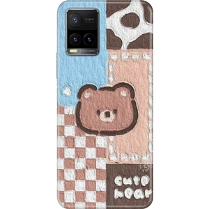 Vivo Y32 Y33S Kılıf Desenli Baskılı Tpu Rubber Kapak Ayıcık