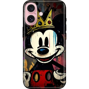 iPhone 16 Plus Kılıf Desenli Baskılı Tpu Rubber Kapak King-Mickey
