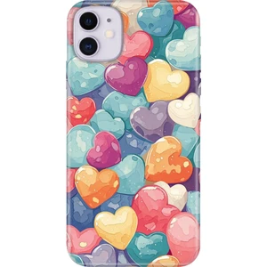 iPhone 11 Kılıf Desenli Baskılı Tpu Rubber Kapak Heart Pattern