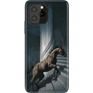 Oukitel C21 Pro - C21 Plus Kılıf Desenli Baskılı Tpu Rubber Kapak Horse