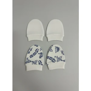 %100 Pamuklu 2'li Eldiven Seti - Beyaz / Araçlar