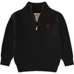 Selanik Fermuarlı Triko Hırka 2-11 Yaş Siyah