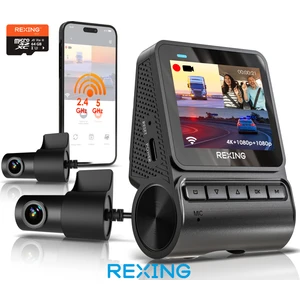 Rh2 3 Kameralı (4K+1080P+1080P) Wifi Araç Kamerası + 64GB Sd Kart