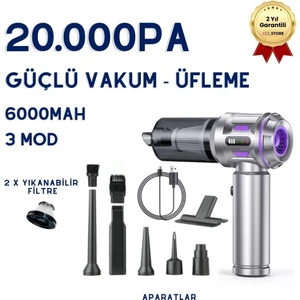 20000PA 6000MAH 100W Toz Üfleme ve Süpürge Ev / Araba / Ofis Süpürgesi