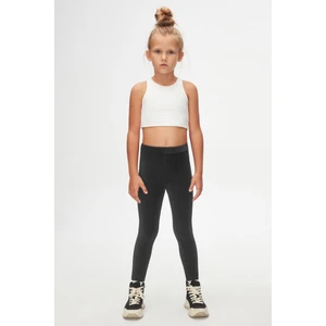 Antrasit Kız Çocuk Fitilli Kadife Tayt