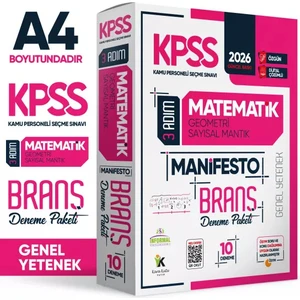 İnformal Yayınları 2026 KPSS Matematik 3 Adım Manifesto Branş Deneme Paketi 10lu Dijital Çözümlü (Sayısal Mantık Dahil)