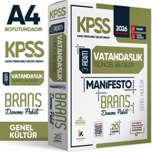 İnformal Yayınları 2026 KPSS Genel Kültür 3 Adım Vatandaşlık Manifesto 20li Dijital Çözümlü Branş Deneme Paketi