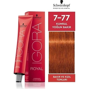 Schwarzkopf Igora Royal Saç Boyası 7-77 Kumral Yoğun Bakır 60 Ml