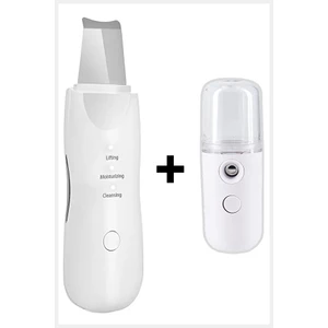 Ultrasonik Yüz Temizleyici - Giderme Cihazı, Peeling Spatula Beyaz