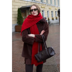 Saç Örgü Atkı Kırmızı