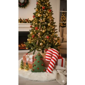 O&G Collection Yılbaşı / Noel Dekoratif Çam -Baston Şeker 2'liset Kırlent / Yastık / Yılbaşı Ağacı / Yılbaşı Süsü