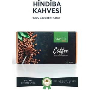 STAYFİT 30 Günlük Hindiba Kahve - 500 Mg Bromelain 2400 Gdu - L-carnitine Takviyeli