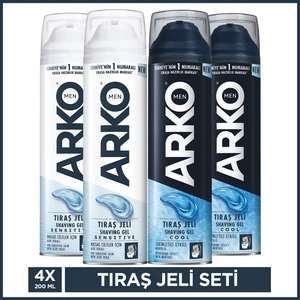 Arko Men Tıraş Jeli Cool & Sensitive 4x200 Ml