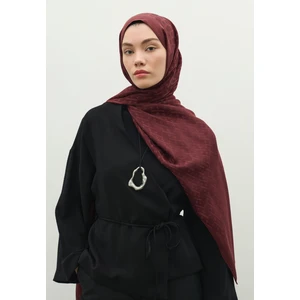 Monogram Pamuk Floş Jakarlı Şal Erik Çürüğü