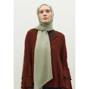 Monogram Pamuk Floş Jakarlı Şal Mint Yeşili